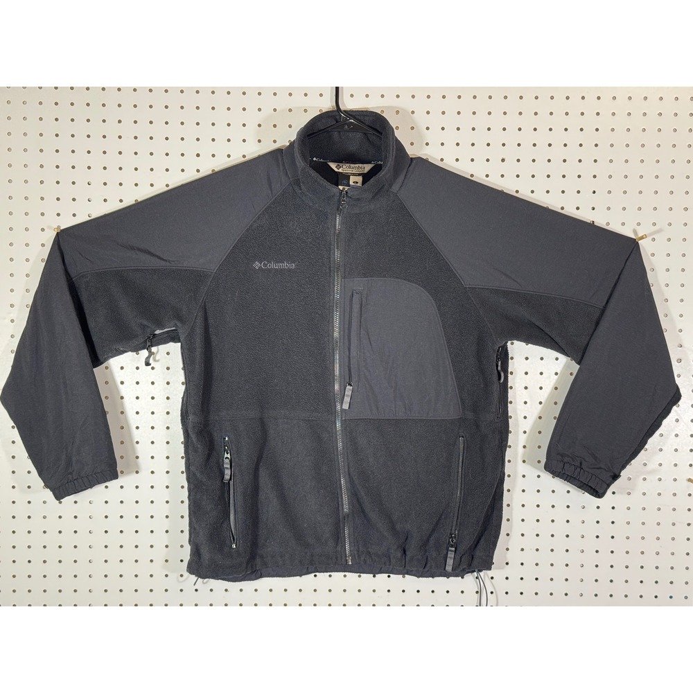 Columbia Mens Interchange Fleece Jacket Black Full Zip WM6573 Large